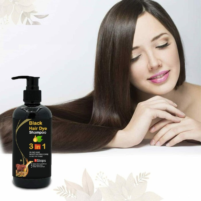 BLACK Hair Color Shampoo for Men & Women