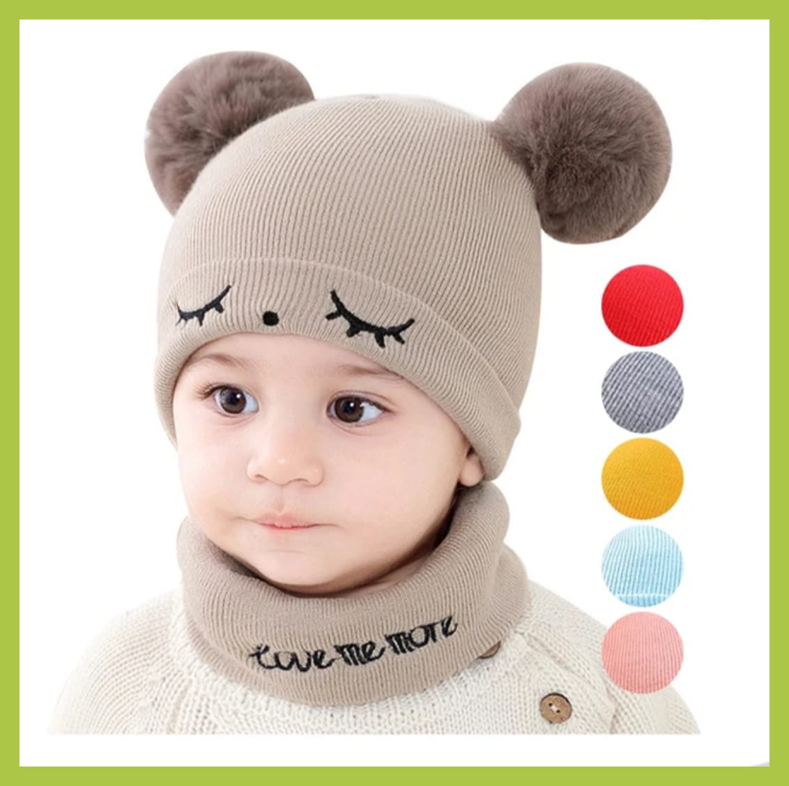 Baby Kids Rabbit Ear Beanie Winter Warm Cap